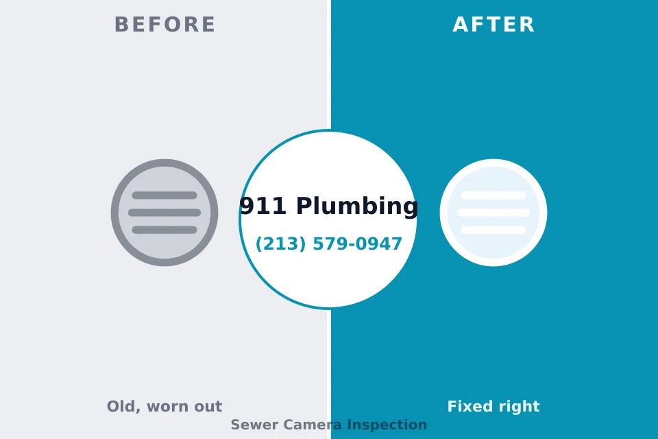 Before and after: plumbing repair Moodus, CT